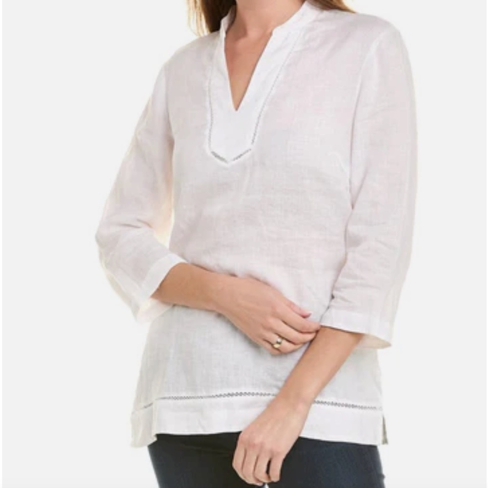 NEW J.McLaughlin Faith Linen Tunic Blouse, Medium